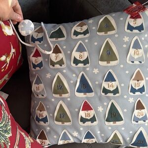 Festive Gnome Advent Calendar Pillow